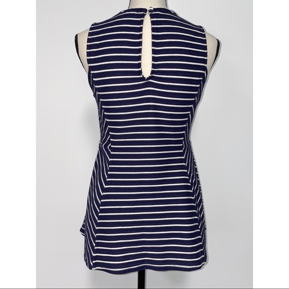 *SOLD* A Pea In The Pod Maternity Striped Tank Top Blue & White Size S - Picture 3 of 4